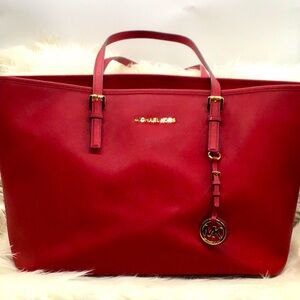 Michael Kors Red Tote Bag